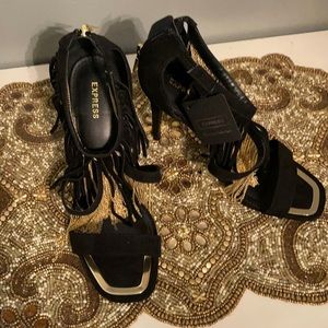 Women’s Suede High Heel Open Toe Shoes